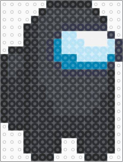 Black Crewmate - black,purple,light blue,amongus,crewmate