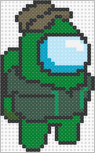 Green (Among Us Show) - gray,light blue,green,amongusshow,amongus