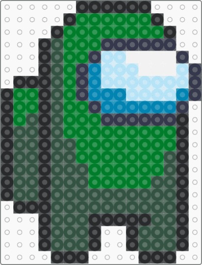 Green Crewmate - green,gray,amongus,crewmate