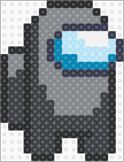 Gray Crewmate - black,gray,amongus,crewmate