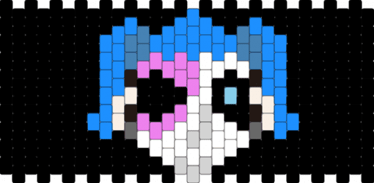 Sally face - black,light blue