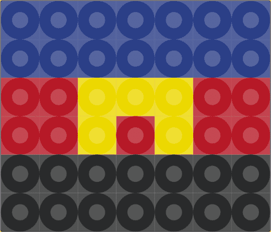 tiny polyam flag - blue,red