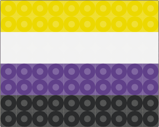 tiny nonbinary flag - purple,yellow