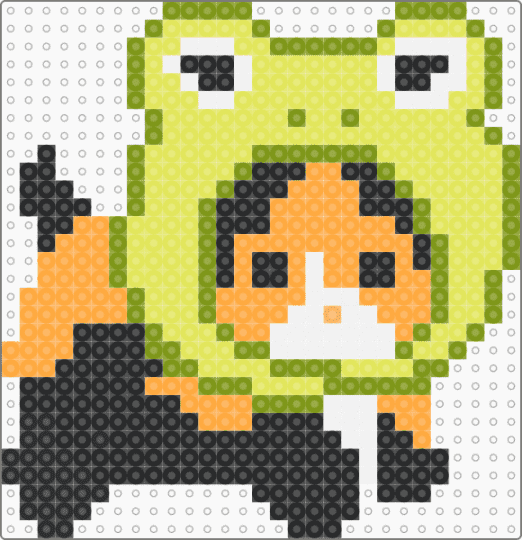 Tori cat with frog hat - yellow,cat,frog,torti,hat,cute,funny,kitten,animal