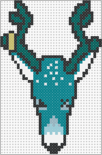 Medkit deer perler - gray,teal,medkit,phighting,medkit phighting,deer,medeer,meddeer,medkit perler,medkit phighting perler