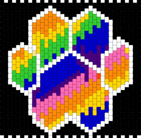 Bag panel 2/6 - yellow,purple,colorful