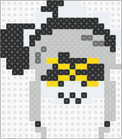 Cyn head perler - beige, drone, elliot manor, maid, md, murder drones, murder drones cyn, solver, yellow