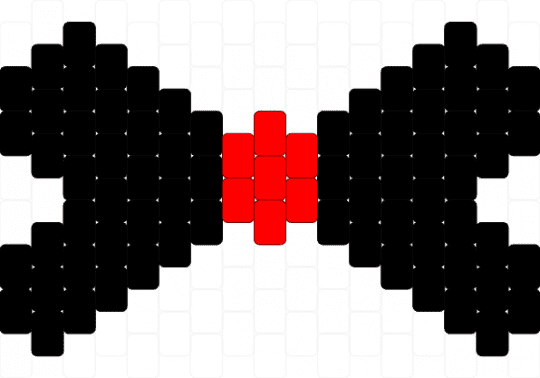 Alastor's bowtie - black,hh,hazbin hotel,bowtie,red,multistitch