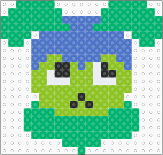 Squirm charm! - green,dw,dandys world,squirm,perler,charm,teal,blue