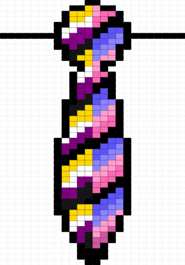 Enby Omni tie ladder stitch (REMIX!) - pink