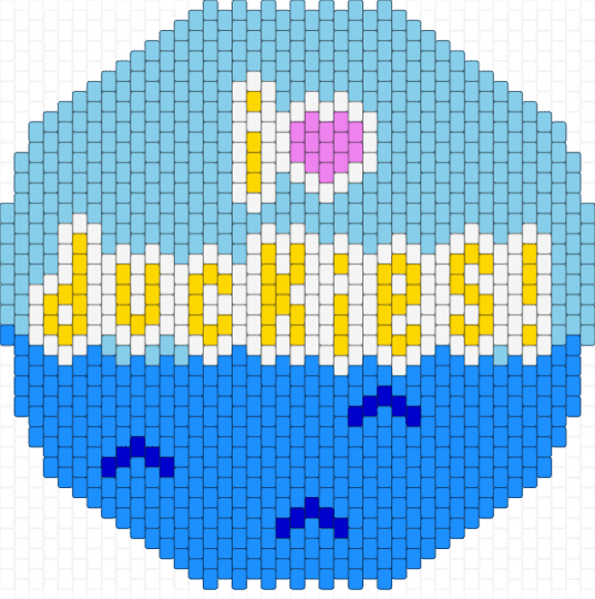 Canteen side 2 - light blue,rubber ducky,water,blue,letters