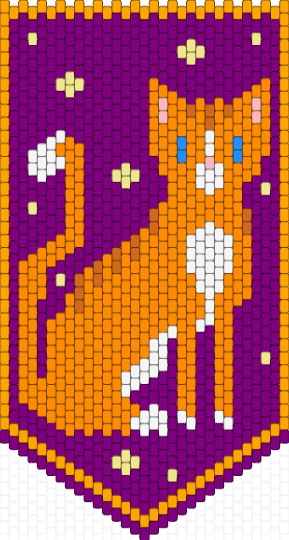 Orange Cat Banner - orange,pink