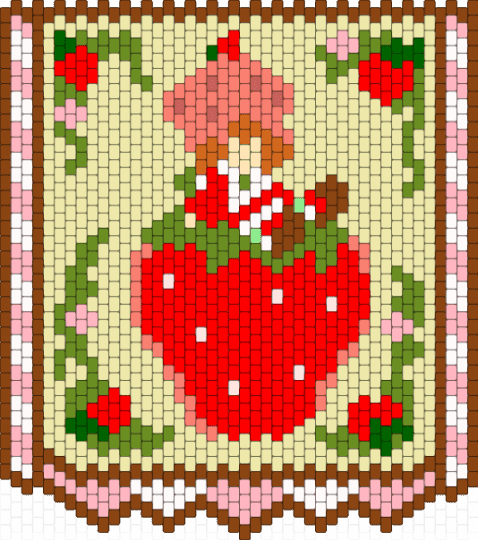 Strawberry Shortcake Wall Hanging - red,yellow,straweberryshortcake,wallhanging