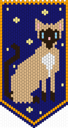 Siamese Cat banner - banner, beige, cat, kitty, meow, purple