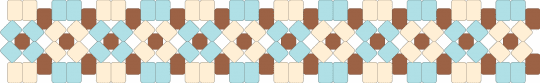 Blue Neapolitan X base - beige,light blue,blue,brown