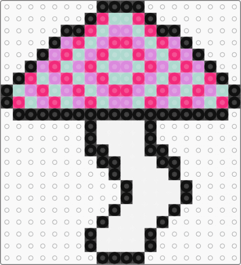trippy mushroom - cotdmushrooms, light blue, mushroom, pink