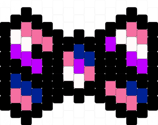 genderfluid bow one - black, genderfluid, lgbtqia, pink, pride, pride bow, purple, stripes