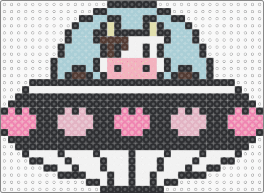 Cow in ufo ( remix) - animal, black, cow, cute, light blue, pink, ufo