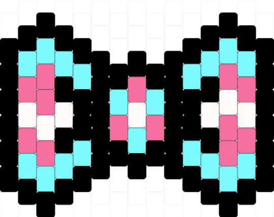 trans bow 1 - black, light blue, pink, pride, pride bow, trans, transgender