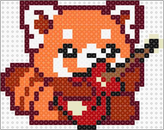 Red Panda with Guitar - red panda,animal,guitar,instrument,cute,music,orange,brown,red