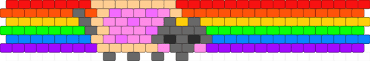 Nyan cat rainbow cuff pt:2 - pink,orange,green,purple,colorful,nyan cat,cute,cat,rainbow,rotator,silly