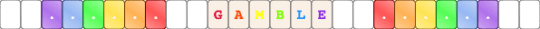 Gamble Single - white,light blue,yellow,red,colorful,rainbow,dice,single,gamble