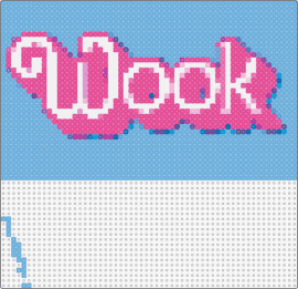 Wook Barbie - wook,barbie,text,playful,whimsical,vibrant,amusing,narrative,pink,blue