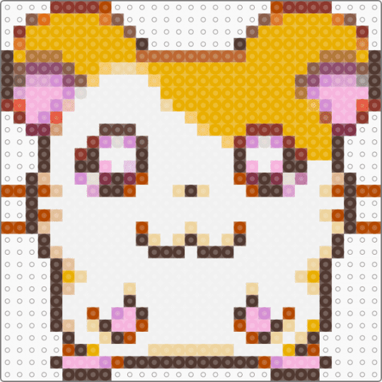 hamtaro - white,orange,brown,pink,colorful