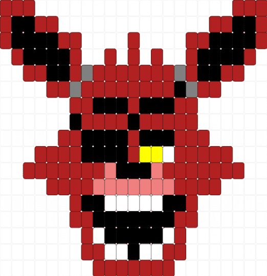 foxy ladder stitch charm - red,fnaf,five nights at freddys,ladder stitch,charm,foxy,foxy the pirate