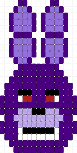 Bonnie fnaf_1 - purple,fnaf,bonnie,charm,ladder stitch,five nights at freddys