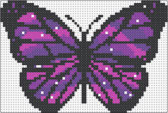 Butterfly - black,pink,purple