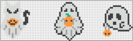 ghosties - gray, orange, white