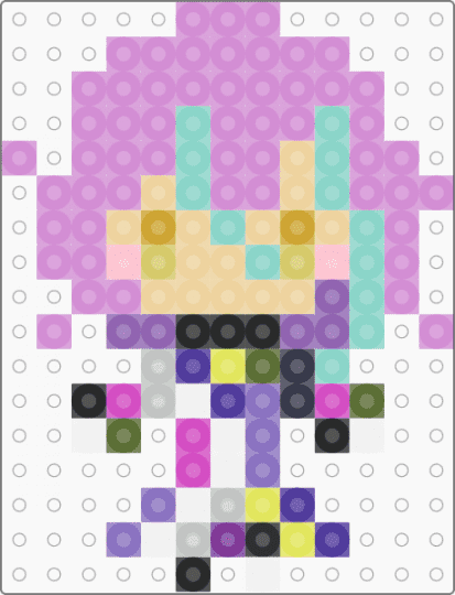 Mini Rui Perler - beige, kamishiro, light blue, perler, pink, rui, rui kamishiro