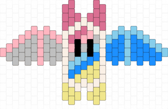 Genderflux bat - pink,light blue,pride,lgbtqia,lgbt,bat,genderflux