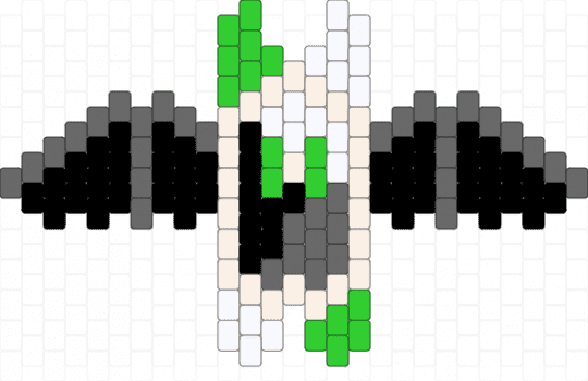 Demiromanric bat - gray,green,pride,lgbtqia,lgbt,bat,demiromantic