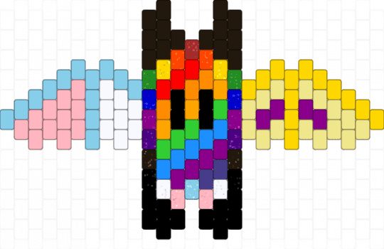 Pride progress  bat - pink,light blue,yellow,pride,lgbtqia,lgbt,bat,pride progress