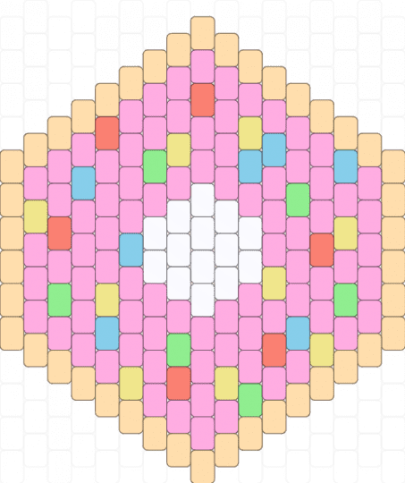 Donut coaster - pink,beige
