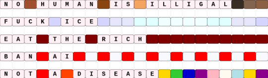 CW: political - white,red,brown,pink,cotdpunkrock