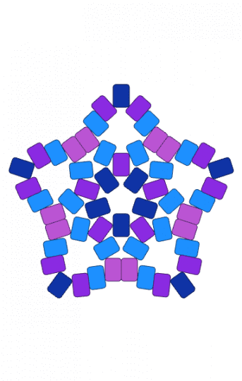Purple and Blue star - blue, light blue, purple, tiny tim