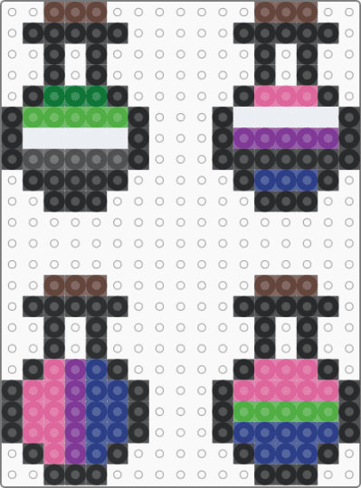 Gay potions pt 2 - black,blue,pink,gay,potions,aromantic,pride,genderfluid,androgyne,polysexual