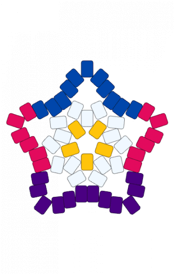 Poly flag star - blue, poly, polyamorous, pride, pride flag, purple, red, romance
