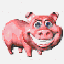 Porco da telecena de kandi - pig,smile,hog,animal,farm,cheerful,detailed,pink