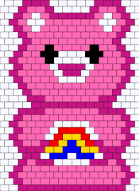 Cheer Bear - cheer bear,care bears,joyful,happiness,rainbow,symbolize,pink