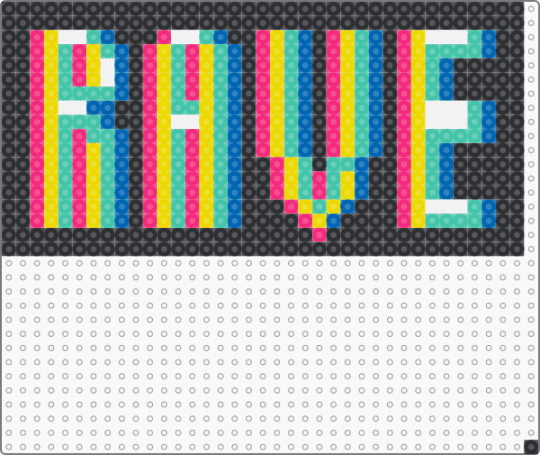 rave - pink,yellow,teal