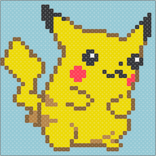 pikachu - light blue,yellow