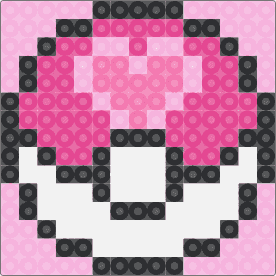 pokeball love - pink,white