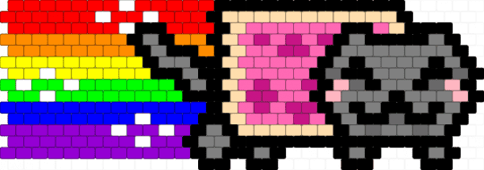 Nyan cat!!! - red,gray,purple,pink