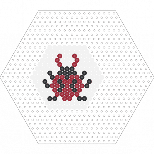 Hive Board Game Piece: White Ladybug Add-on - white