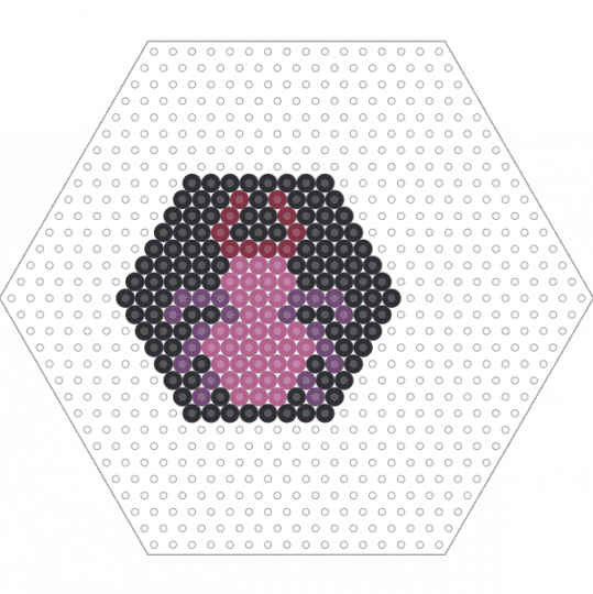 Hive Board Game Piece: Black Beetle - pink