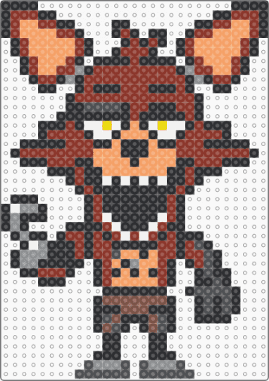 Foxy at Pirate Cove - black,orange,red,foxy,animatronic,fnaf,five nights at freddys,fox,pirate